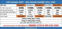 GÓI CÁP QUANG WIFI DOANH NGHIỆP CỦA VNPT