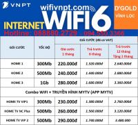 LẮP WIFI, TRUYỀN HÌNH VNPT TẠI VĨNH LỘC D'GOLD BÌNH CHÁNH